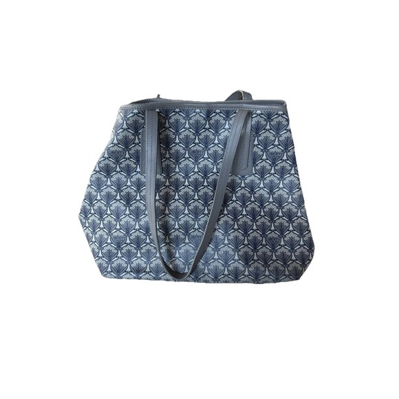 Liberty of London Grey Blue Marlborough Handbag Purse Iphis Tote HTF - Picture 2 of 9